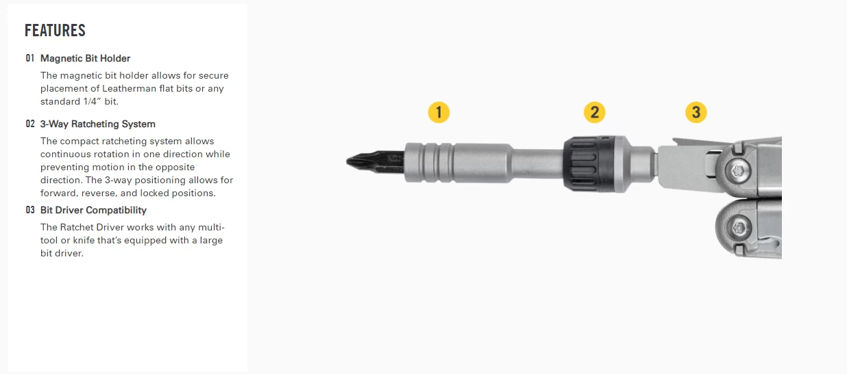 Leatherman Ratchet Driver 5 Leatherman Ratchet Driver – Image 4
