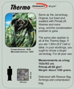 Jerven Fjellduken Thermo -Camping Série Magasin fjellduken jerven thermo