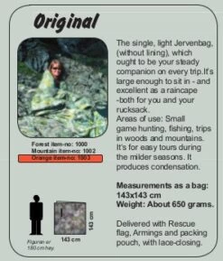Jerven Fjellduken Original -Camping Série Magasin jervenbag original