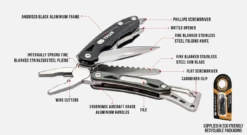 True Utility Seven -Camping Série Magasin outil multifonction true utility seven