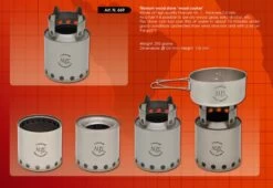 Titanium Wood Stove 19 Titanium Wood Stove -Camping Série Magasin rechaud bois titane